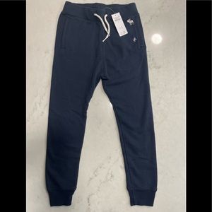 Abercrombie Kids Size 7/8 Jogger Sweatpants Navy Blue NWT Brand New